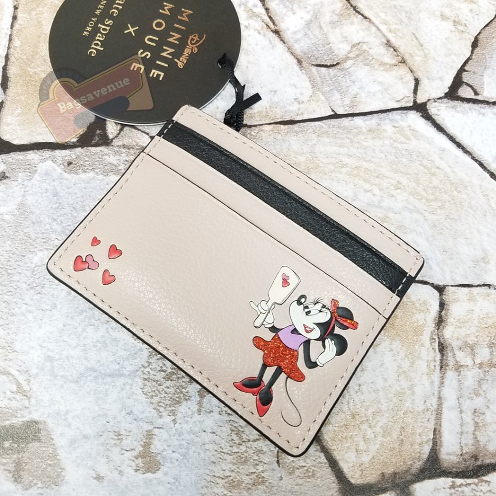 #bagsavenue FAST SHIPPING Disney Minnie Small Slim Card Holder Kate Spade